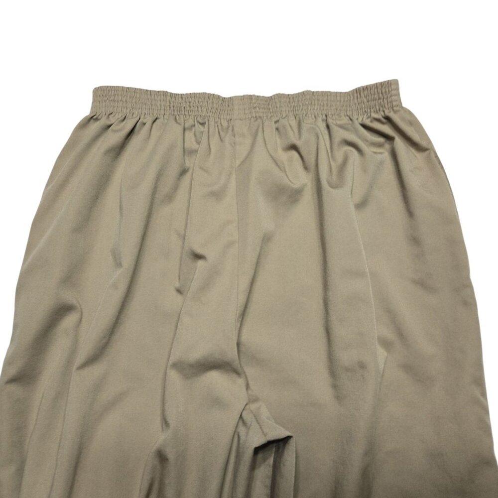 Vintage Priority One Pants Womens 26 Khaki Brown Elastic Waist Workwear Pleated - Picture 12 of 14